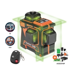 KRAUSMANN 2100 68378 ΓΡΑΜΜΙΚΟ ΑΥΤΟΡΥΘΜΙΖΟΜΕΝΟ ΑΛΦΑΔΙ - ΛΕΙΖΕΡ 30-50m ΠΡΑΣΙΝΗΣ ΔΕΣΜΗΣ ΜΕ ΜΠΑΤΑΡΙΑ ΚΑΙ ΦΟΡΤΙΣΤΗ ΣΕ ΚΑΣΕΤΙΝΑ