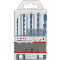 BOSCH 2608589530  Multi Construction HEX-9  ΣΕΤ  5τμχ. ΤΡΥΠΑΝΙΑ ΓΕΝΙΚΗΣ ΧΡΗΣΗΣ με ΕΞΑΓΩΝΟ ΣΤΕΛΕΧΟΣ 1/4'' (Φ4-5-6-6-8mm)