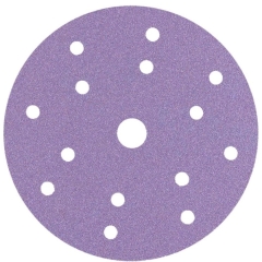 SMIRDEX 740 ΓΥΑΛΟΧΑΡΤΟ ΚΕΡΑΜΙΚΟ ΜΩΒ VELCRO Φ150 με 15 ΤΡΥΠΕΣ ΕΚΚΕΝΤΡΟΥ ΤΡΙΒΕΙΟΥ