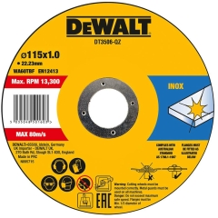 DEWALT ΣΕΤ 10τμχ. ΔΙΣΚΟΙ ΚΟΠΗΣ ΜΕΤΑΛΛΩΝ / inox 1,0mm (ΟΠΗ Φ22,23mm)