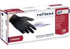REFLEXX R67  100τμχ. ΓΑΝΤΙΑ ΝΙΤΡΙΛΙΟΥ ΜΙΑΣ ΧΡΗΣΗΣ ΜΑΥΡΑ