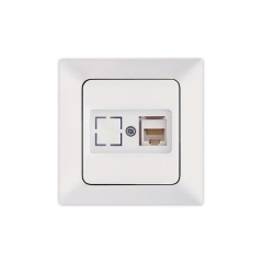 ΠΡΙΖΑ ΔΙΚΤΥΟΥ RJ45 ΜΕ ΠΛΑΙΣΙΟ ΤΥΠΟΥ CAT9 ΛΕΥΚΗ