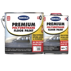 MERCOLA PREMIUM POLYURETHANE FLOOR PAINT 2K  3Kg (Α2,40Kg+Β0,60Kg) RAL7040 ΓΚΡΙ  ΕΠΟΞΕΙΔΙΚΟ ΧΡΩΜΑ ΠΟΛΥΟΥΡΕΘΑΝΗΣ 2 ΣΥΣΤΑΤΙΚΩΝ