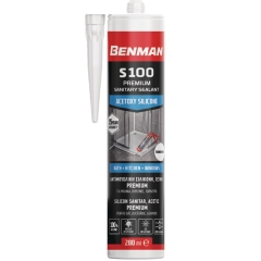 BENMAN S100  ΣΙΛΙΚΟΝΗ ΑΝΤΙΜΟΥΧΛΙΚΗ PREMIUM 280ml ΔΙΑΦΑΝΗ