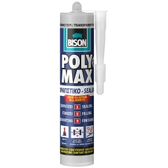 POLYMAX MS 280ml ΣΦΡΑΓΙΣΤΙΚΗ ΣΙΛΙΚΟΝΗ ΓΚΡΙ-ΔΙΑΦΑΝΗ BISON 7002098