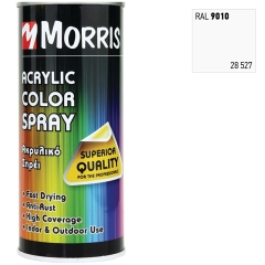 MORRIS ΣΠΡΕΥ RAL9010 ΛΕΥΚΟ ΓΥΑΛΙΣΤΕΡΟ 400ml