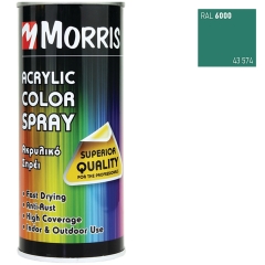 MORRIS ΣΠΡΕΥ RAL6000 ΠΡΑΣΙΝΟ ΠΕΥΚΟ ΓΥΑΛΙΣΤΕΡΟ 400ml