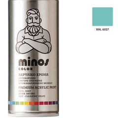 MINOS COLOR ΣΠΡΕΥ RAL 6027 ΓΥΑΛΙΣΤΕΡΟ ΤΥΡΚΟΥΑΖ ΑΚΡΥΛΙΚΟ ΧΡΩΜΑ 400ml