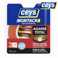 CEYS MONTACK TOTAL GRIP  ΤΑΙΝΙΑ ΔΙΠΛΗΣ ΟΨΗΣ ΙΝΟΠΛΙΣΜΕΝΗ 8mm x10m