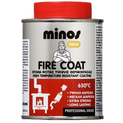 MINOS FIRE COAT ΧΡΩΜΑ ΥΨΗΛΗΣ ΘΕΡΜΟΚΡΑΣΙΑΣ 650°C ΜΑΥΡΟ