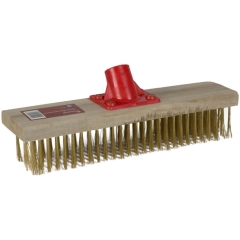 ΣΚΟΥΠΑ ΔΡΟΜΟΥ ΣΥΡΜΑΤΙΝΗ 30cm ΜΕ ΞΥΛΙΝΗ ΒΑΣΗ