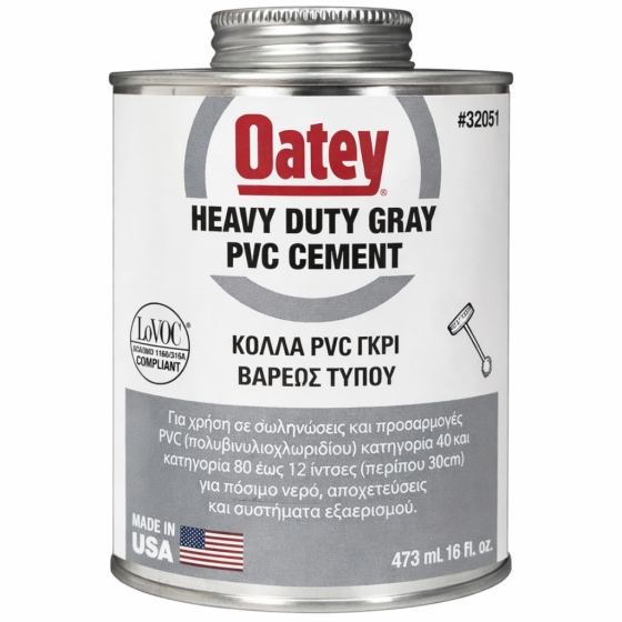 ΚΟΛΛΑ PVC ΑΜΕΡΙΚΗΣ "OATEY" ΓΚΡΙ