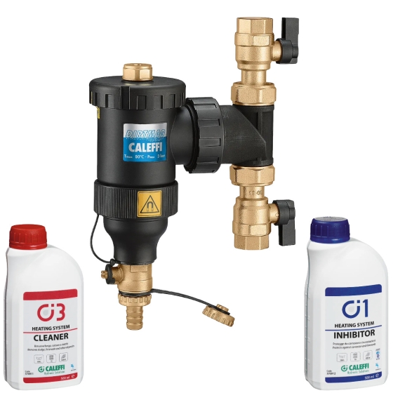 ΦΙΛΤΡΟ ΜΑΓΝΗΤΙΚΟ CALEFFI + ΚΑΘΑΡΙΣΤΙΚΟ + ΣΥΝΤΗΡΗΤΙΚΟ ΣΕΤ ΜΕ ΒΑΝΕΣ