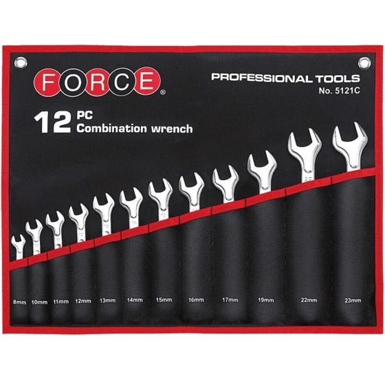 FORCE 5121C ΣΕΤ 12τμχ. ΓΕΡΜΑΝΟΠΟΛΥΓΩΝΑ 8-23mm ΣΕ ΥΦΑΣΜΑΤΙΝΗ ΘΗΚΗ