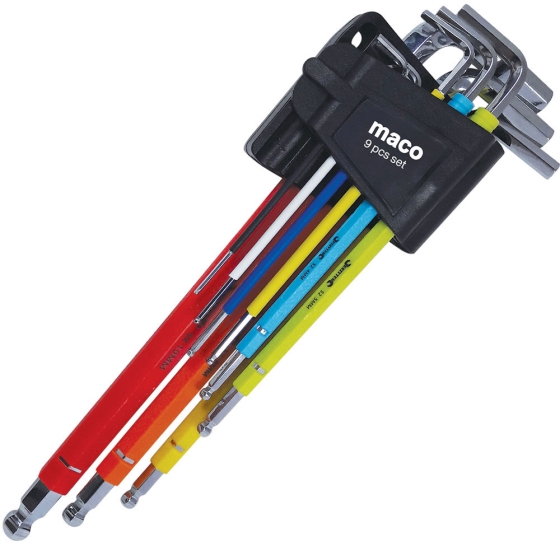 MACO 0121610  ΣΕΤ  9τμχ. ΑΛΛΕΝ ΜΠΙΛΙΑΣ ΜΑΚΡΙΑ ΧΡΩΜΑΤΙΣΤΑ