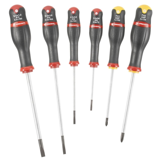 ΣΕΤ ΚΑΤΣΑΒΙΔΙΑ ΜΕ ΕΡΓΟΝΟΜΙΚΗ / ΑΝΘΕΚΤΙΚΗ ΛΑΒΗ (6τμχ.)     FACOM PROTWIST ATPJ6PB