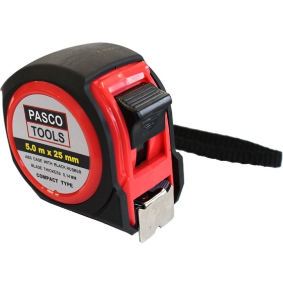 PASCO TOOLS-000645 COMPACT TYPE  ΜΕΤΡΟΤΑΙΝΙΑ  5m x25mm ΜΕ ΑΝΤΙΟΛΙΣΘΗΤΙΚΗ ΛΑΒΗ ΚΑΙ COMPACT ΣΧΕΔΙΑΣΜΟ
