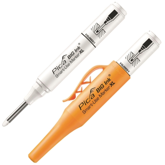 PICA BIG INK XL 170/52  ΜΑΡΚΑΔΟΡΟΣ ΜΕ ΜΕΤΑΛΛΙΚΗ ΜΑΚΡΙΑ ΜΥΤΗ ΣΕ ΘΗΚΗ ΛΕΥΚΟ ΧΡΩΜΑ