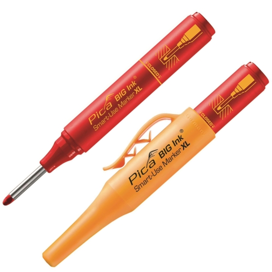 PICA BIG INK XL 170/40  ΜΑΡΚΑΔΟΡΟΣ ΜΕ ΜΕΤΑΛΛΙΚΗ ΜΑΚΡΙΑ ΜΥΤΗ ΣΕ ΘΗΚΗ ΚΟΚΚΙΝΟ ΧΡΩΜΑ