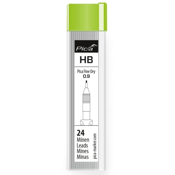 PICA FINE DRY 7030 HB  ΣΕΤ 24τμχ. ΜΥΤΕΣ - ΑΝΤΑΛΛΑΚΤΙΚΕΣ 0,9mm γιά ΜΗΧΑΝΙΚΟ ΜΟΛΥΒΙ