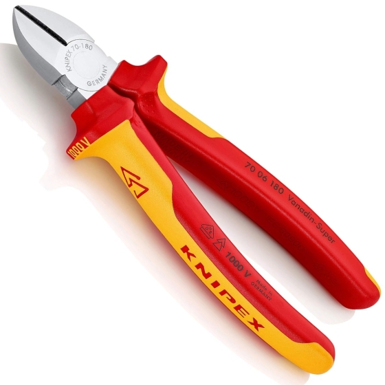 ΠΛΑΓΙΟΚΟΦΤΗΣ ΜΕ ΒΑΡΙΑ ΜΟΝΩΣΗ ΗΛΕΚΤΡΟΛΟΓΩΝ 1000V  KNIPEX