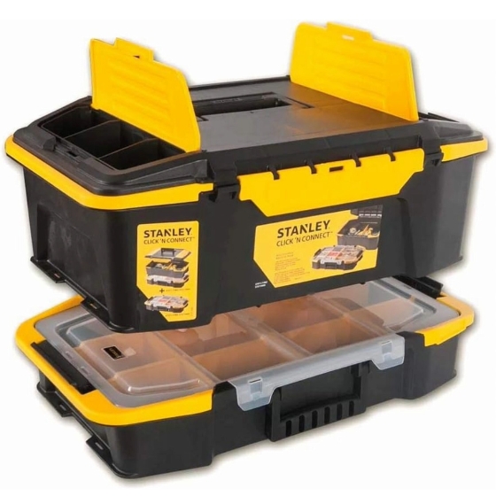 ΕΡΓΑΛΕΙΟΘΗΚΗ  ''STANLEY''  ΔΥΟ ΕΠΙΠΕΔΩΝ CLICK'N CONNECT 50,6x31,3x24,6