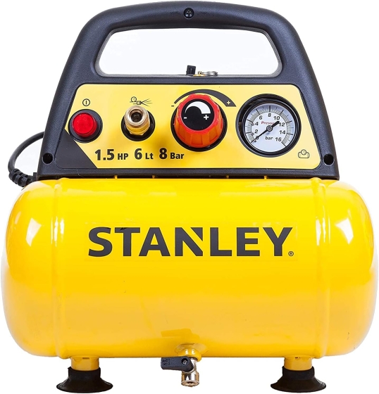 ΑΕΡΟΣΥΜΠΙΕΣΤΗΣ ΦΟΡΗΤΟΣ 1,5Hp 8Bar ΜΕ ΔΟΧΕΙΟ 6Lit  STANLEY DN200/8/6