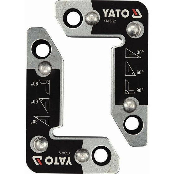 ΓΩΝΙΕΣ ΜΑΓΝΗΤΙΚΕΣ ΣΕΤ 2τμχ. 84x 54mm 25Kg (30°-60°-90°)     YATO YT-08722