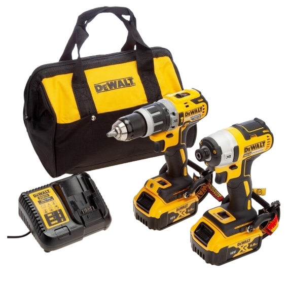 DEWALT DCK266P2LR  BRUSHLESS XR  ΣΕΤ DCD796 + DCF887 + 2τμχ. DCB184 + DCB1104 + ΥΦΑΣΜΑΤΙΝΗ ΤΣΑΝΤΑ