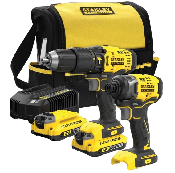 STANLEY FATMAX SFMCK465D2S  ΣΕΤ ΚΡΟΥΣΤΙΚΟ ΔΡΑΠΑΝΟΚΑΤΣΑΒΙΔΟ ΚΑΙ ΠΑΛΜΙΚΟ 18V V20 ΜΕ 2x2.0Ah ΜΠΑΤΑΡΙΕΣ V20 ΚΑΙ ΦΟΡΤΙΣΤΗ ΣΕ ΥΦΑΜΑΣΜΑΤΙΝΗ ΤΣΑΝΤΑ