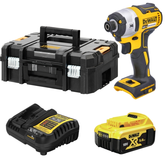 DEWALT DCF887P2 ΠΑΛΜΙΚΟ ΚΑΤΣΑΒΙΔΙ 18V BRUSHLESS ΜΕ 2x5,0Ah ΜΠΑΤΑΡΙΕΣ ΚΑΙ ΤΑΧΥΦΟΡΤΙΣΤΗ ΣΕ ΚΑΣΕΤΙΝΑ