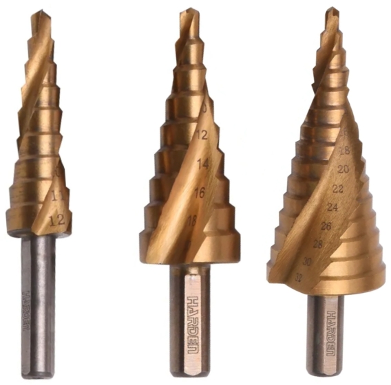 ΚΛΙΜΑΚΩΤΗ ΦΡΕΖΑ ΣΙΔΗΡΟΥ ΣΕΤ 3τμχ. (4-12mm) (4-20mm) (4-32mm) ΤΙΤΑΝΙΟΥ ΣΕ ΚΑΣΕΤΙΝΑ  HARDEN 614143