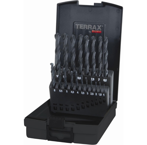 ΣΕΤ ΤΡΥΠΑΝΙΑ ΑΕΡΟΣ (19τμχ.) ΣΕ ΜΕΤΑΛΛΙΚΗ ΚΑΣΕΤΙΝΑ     TERRAX