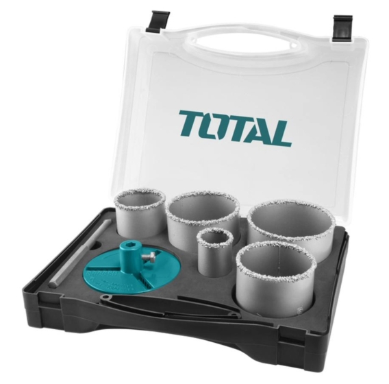 ΣΕΤ ΠΟΤΗΡΟΤΡΥΠΑΝΑ ΠΛΑΚΙΔΙΩΝ 7τμχ. ΣΕ ΒΑΛΙΤΣΑ (Φ33, 53, 67, 73, 83mm)    TOTAL TACSH2071