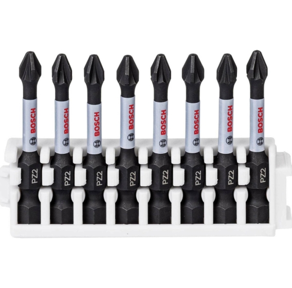 BOSCH PRO 2608522331  Impact Control  ΣΕΤ 8τμχ. PZ2x 50mm ΜΥΤΕΣ POZIDRIV HEX 1/4" σε Pick+Click