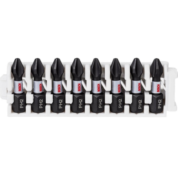BOSCH 2608522324 Impact Control  ΣΕΤ 8τμχ. ΜΗΤΕΣ PH2x25mm με ΛΕΠΤΟ ΛΑΙΜΟ