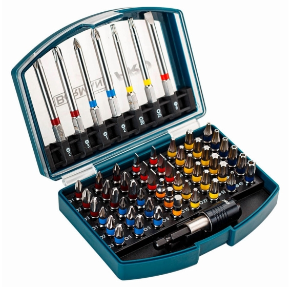 ΣΕΤ ΜΥΤΕΣ 56τμχ. ΜΕ ΑΝΤΑΠΤΟΡΑ ΣΕ ΚΑΣΕΤΙΝΑ  BORMANN BHT1610 035480