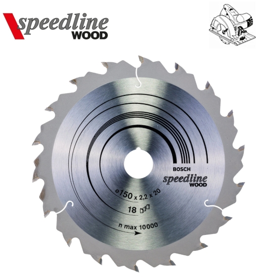 BOSCH SPEEDLINE WOOD ΠΡΙΟΝΟΔΙΣΚΟΣ Ø150 ΚΟΠΗΣ ΞΥΛΟΥ ΓΙΑ ΔΙΣΚΟΠΡΙΟΝΟ ΧΕΙΡΟΣ