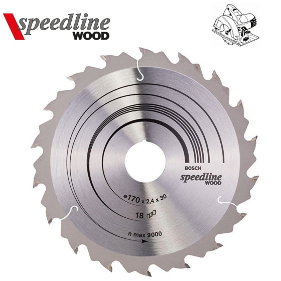 BOSCH SPEEDLINE WOOD ΠΡΙΟΝΟΔΙΣΚΟΣ Ø170 ΚΟΠΗΣ ΞΥΛΟΥ ΓΙΑ ΔΙΣΚΟΠΡΙΟΝΟ ΧΕΙΡΟΣ