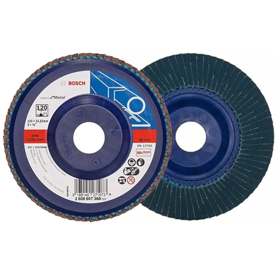 BOSCH ΔΙΣΚΟΣ ΦΤΕΡΟΥ ΛΕΙΑΝΣΗΣ ΜΕ ΚΟΥΡΜΠΑ Φ125mm Νο120     BOSCH 2608607368