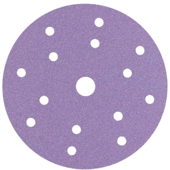 SMIRDEX 740 ΓΥΑΛΟΧΑΡΤΟ ΚΕΡΑΜΙΚΟ ΜΩΒ VELCRO Φ150 με 15 ΤΡΥΠΕΣ ΕΚΚΕΝΤΡΟΥ ΤΡΙΒΕΙΟΥ
