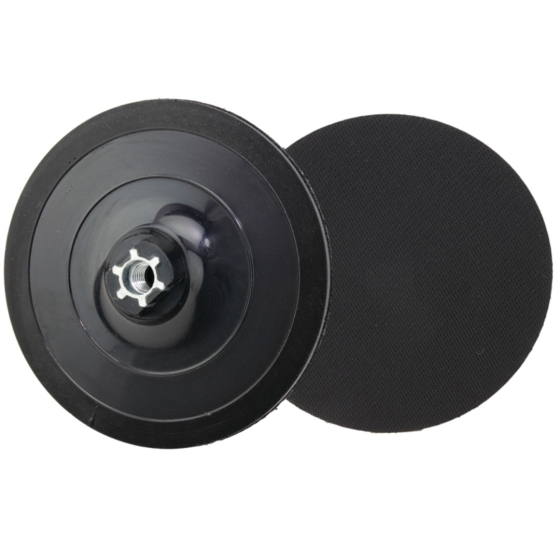 ΠΕΛΜΑ / ΒΑΣΗ VELCRO ΠΛΑΣΤΙΚΗ ΣΚΛΗΡΗ ΓΙΑ ΓΩΝΙΑΚΟ ΤΡΟΧΟ Φ150mm x 3mm ΜΕ ΠΑΣΟ Μ14  BENMAN 37654