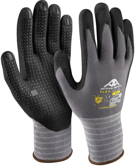 ACTIVE FLEX F3139CH-F3141CH  ΓΑΝΤΙΑ ΕΡΓΑΣΙΑΣ ΝΙΤΡΙΛΙΟΥ FLEX ΜΕ ΑΝΤΙΟΛΙΣΘΗΤΙΚΗ ΠΑΛΑΜΗ GRIP ΑΕΡΙΖΟΜΕΝΑ