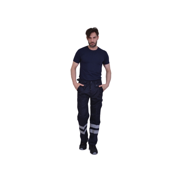 ERGO MILITARY  ΠΑΝΤΕΛΟΝΙ ΕΡΓΑΣΙΑΣ ΜΠΛΕ ΜΕ ΔΥΟ ΑΝΑΚΛΑΣΤΙΚΕΣ ΤΑΙΝΙΕΣ 5cm ΣΕ ΚΑΘΕ ΜΠΑΤΖΑΚΙ