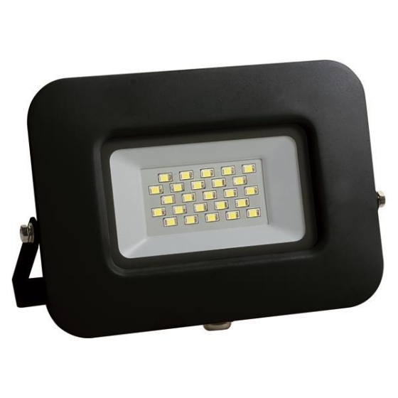 ΠΡΟΒΟΛΕΑΣ LED  20W SMD ΜΕ ΒΑΣΗ 360° ΜΑΥΡΟΣ 6500K PLUS