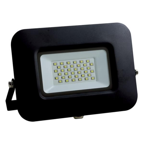 EUROLAMP 147-69325  ΠΡΟΒΟΛΕΑΣ LED SMD  30W 360° 6500K PLUS ΜΕ ΒΑΣΗ ΜΑΥΡΟΣ