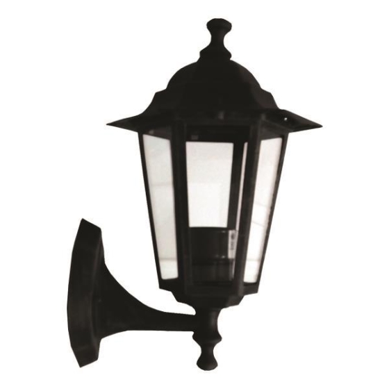 ΦΩΤΙΣΤΙΚΟ - ΑΠΛΙΚΑ ΑΛΟΥΜΙΝΙΟΥ ΤΟΙΧΟΥ ΕΞΑΓΩΝΟ ΠΡΟΣ ΤΑ ΠΑΤΩ ΧΡΩΜΑ ΜΑΥΡΟ