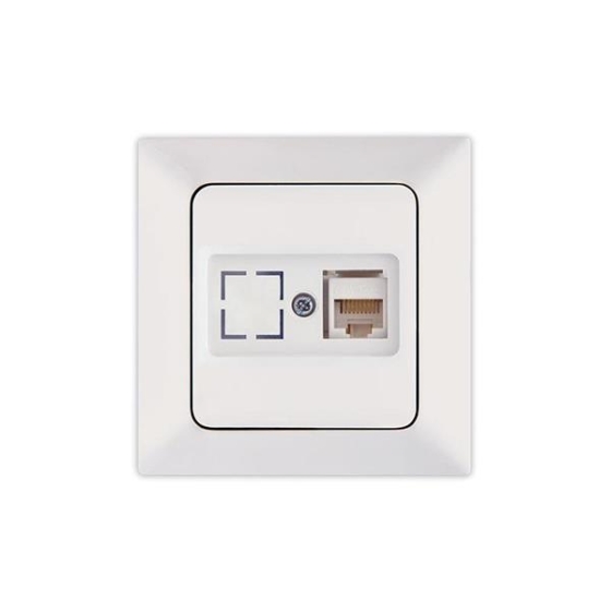 ΠΡΙΖΑ ΔΙΚΤΥΟΥ RJ45 ΜΕ ΠΛΑΙΣΙΟ ΤΥΠΟΥ CAT9 ΛΕΥΚΗ