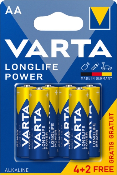 ΜΠΑΤΑΡΙΑ ΑΛΚΑΛΙΚΗ 1,5Volt AA (4+2τμχ)  VARTA