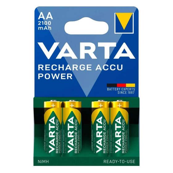 VARTA 4τμχ. 2100mAh AA NiMH 1,2Volt  ΕΠΑΝΑΦΟΡΤΙΟΜΕΝΕΣ ΜΠΑΤΑΡΙΕΣ